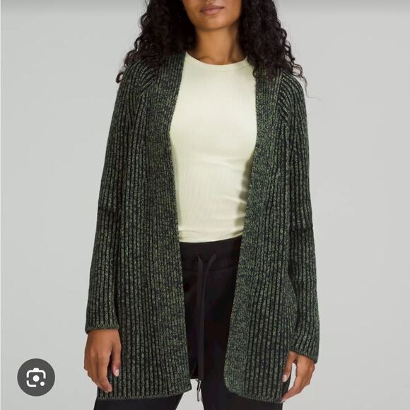 Lululemon Cotton Cashmere Blend Cardigan Sweater Wrap 4 - Picture 1 of 6